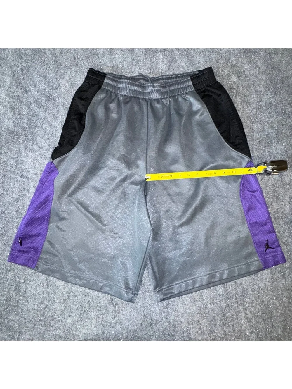 Nike Air Jordan Grail Purple Accent Baggy Hoop Shorts Mens LG Vtg y2k 90s Rare